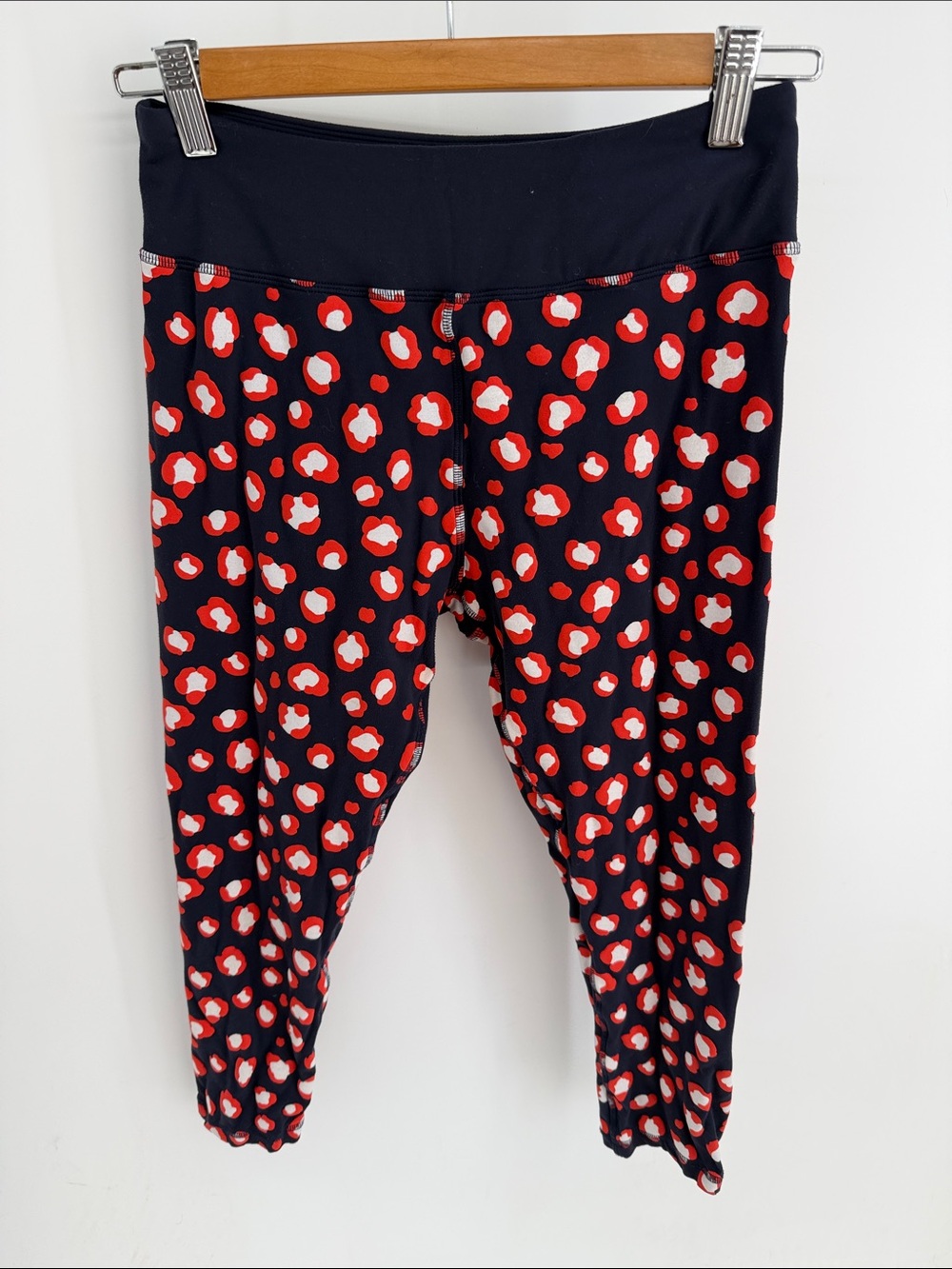 Tory Burch Sport leopard print red white blue patriotic cropped athletic legging